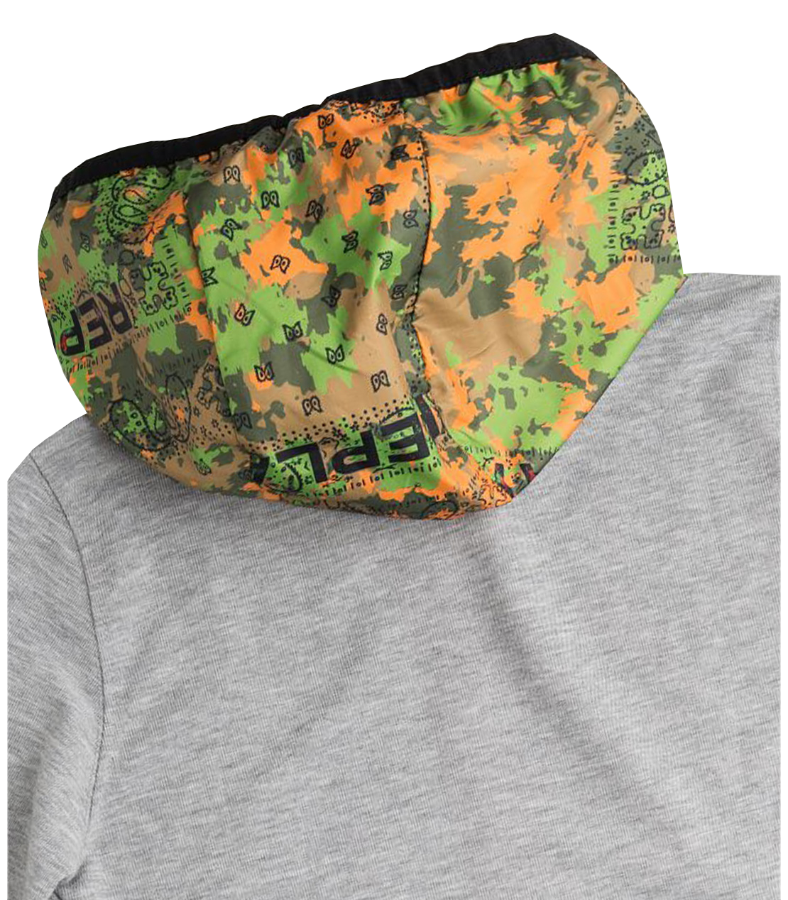 BOY コットン/ ポリフリース CAMOスウェットシャツ 詳細画像 グレーメランジ 3